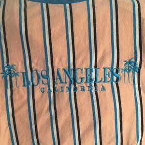 No Boundaries Los Angeles California Striped T-Shirt, Men’s Size XS
